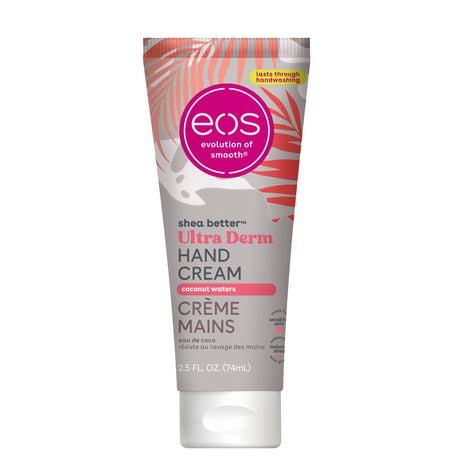 eos Shea Better Hand Cream - Coconut | 24-hour Hydration | Hypoallergenic, 74ml (2.5oz)