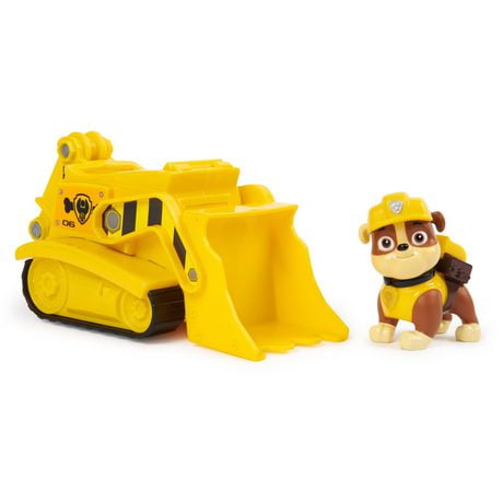 PAW Patrol, Rubble’s Bulldozer, Toy Vehicle with Collectible Action Figure, Sustainably Minded Kids Toys for Boys & Girls Ages 3 and Up