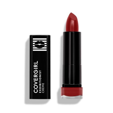 COVERGIRL Exhibitionist Crème Lipstick, Formulated with Shea Butter, Avocado, Coconut & Omega Oils for 24HR Hydration, 100% Cruelty-Free, Cream Stick