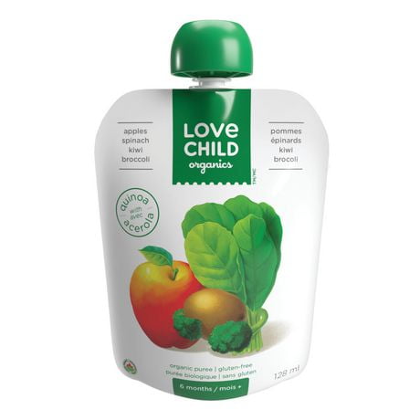 Love Child Pommes, épinards, kiwi + brocoli 128 ml