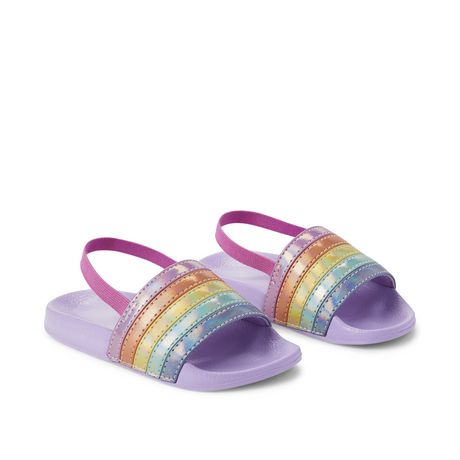 holographic rainbow sandals