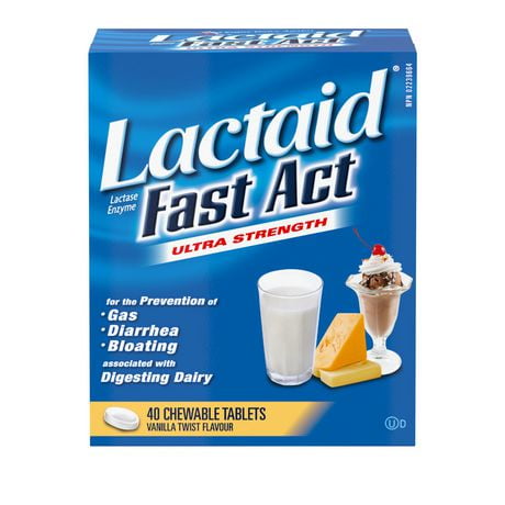 Lactaid Fact Act Chewable Tablets, Ultra Strength, 40 Count