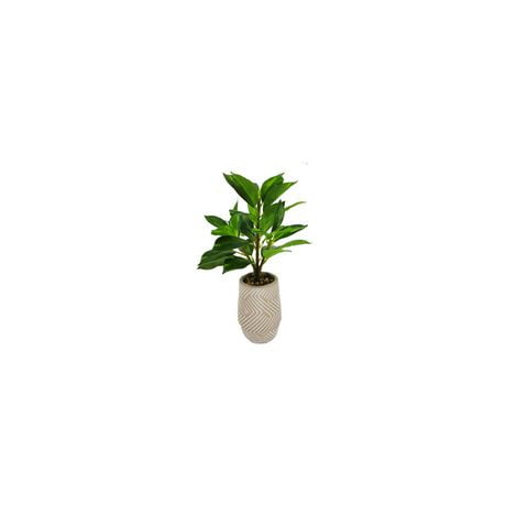 Plante mince de Lerman Decor en pot en zigzag Plante artificielle en pot
