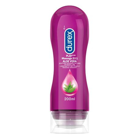 Durex Play, 2-in-1 Massage Gel and Intimate Lubricant with Aloe Vera, 200 mL, 200 mL