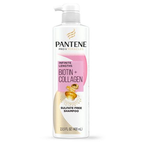 Pantene Pro-V Miracles Infinite Lengths Biotin + Collagen Sulfate-Free Shampoo, 400mL
