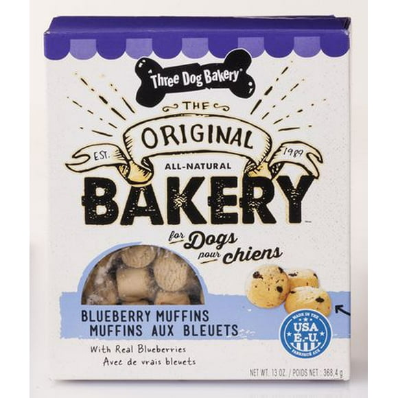 Three Dog Bakery™ Blueberry Muffins Dog Treats with Real Blueberries - 368.4g