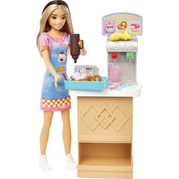 Barbie-Skipper Premiers Jobs Coffret Snack-Bar, avec accessoires
