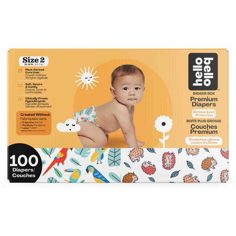 Hello Bello™ Diapers - Club Pack - Size N (0-10 lbs) - 96 ct., Ultra-Soft, Cloth-Like Feel, Inside and Out!