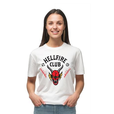 Stranger Things Ladies Hellfire Short Sleeve T-Shirt 