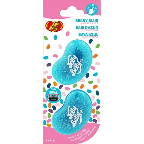 Jelly Belly 2 Pack Vent Clip Berry Blue, Jelly Belly Auto Air Freshener 2 Pack