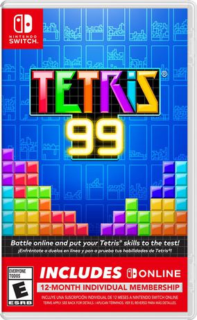 Tetris 99 + 12 Month Nintendo Switch Online Individual Membership (Nintendo  Switch) | Walmart Canada