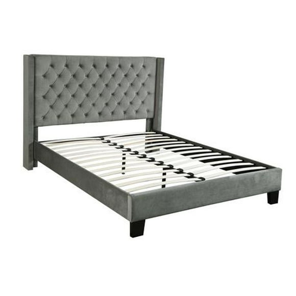 Natalia King Size Platform Bed, Grey