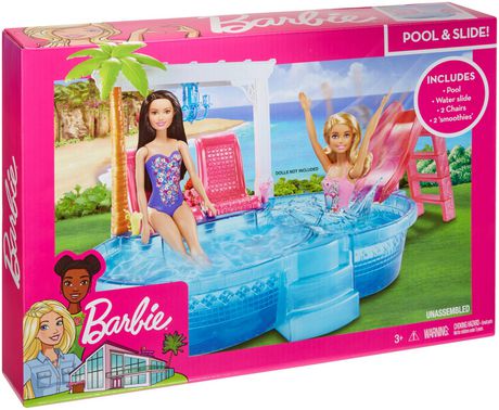 barbie pool and slide