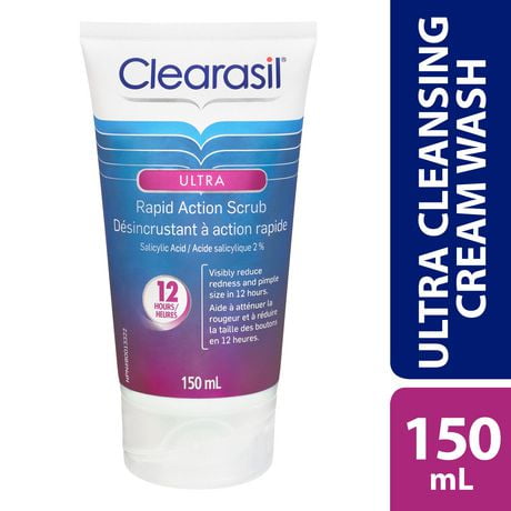 Clearasil Ultra Rapid Action Scrub, Acne Treatment, 150 mL
