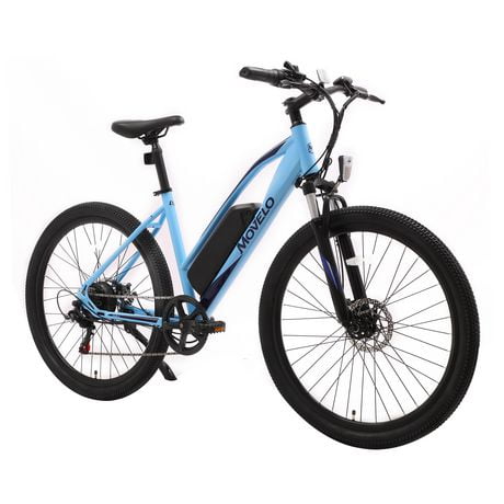 Movelo Electric Bicycle UL2849 certificated with 350W powerful motor&360Wh Removable Battery 27.5" Women mountain e-bike - Blue