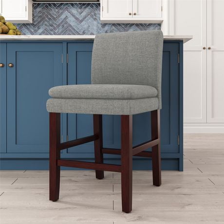 DHP Clark Upholstered Counter Height Bar Stool | Walmart Canada