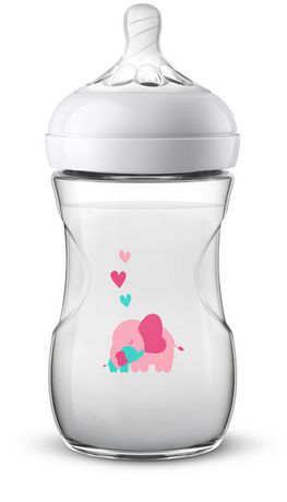 Philips Avent Biberon Naturel Avec Dessins D Elephants Rose 9oz 3pk Scf669 33 Walmart Canada