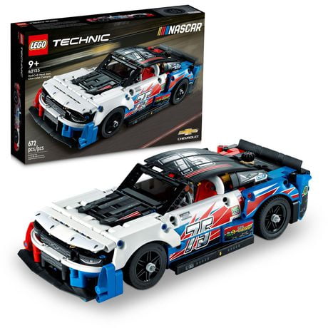 LEGO Technic NASCAR Next Gen Chevrolet Camaro ZL1 Building Set 42153 - Authentically Designed Collectible Race Car Model Toy Vehicle Kit, Educational Holiday Toys for Boys, Girls, and Teens Ages 9+, Includes 672 Pieces, Ages 9+
