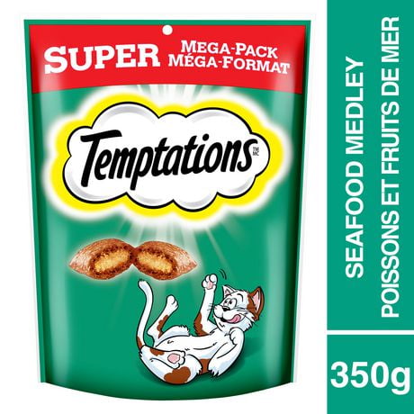 Temptations Seafood Medley Flavour Soft & Crunchy Adult Cat Treats, 350g