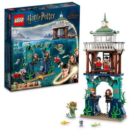 LEGO Harry Potter Triwizard Tournament: The Black Lake Building Set 76420 - Goblet of Fire Toy Playset with Harry, Hermione, and Ron Minifigures, Magical Collection Set for Kids, Boys & Girls, Includes 349 Pieces, Ages 8+