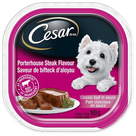 Cesar Classic Loaf in Sauce Porterhouse Steak Flavour Soft Wet Dog Food, 100g