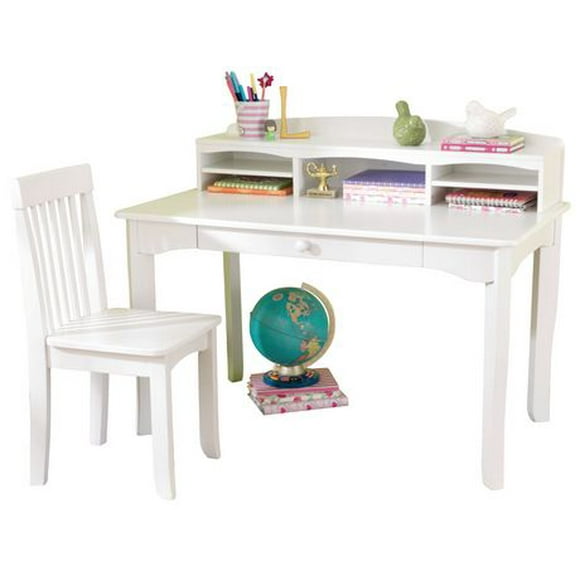 KidKraft White Avalon Desk with Hutch
