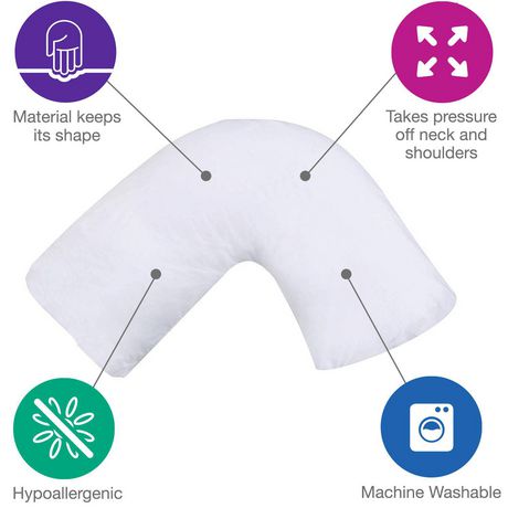 Dmi U Shaped Contour Body Pillow Great For Side Sleeping Neck