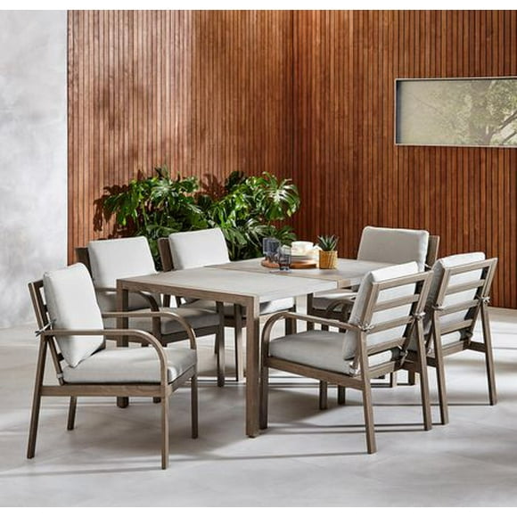 Ensemble table et chaises extérieur 7 pièces pour patio Prado Better Homes & Gardens - Brun