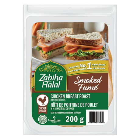 Poitrine de Pouler sous Emballage cuite de Zabiha Halal 200g