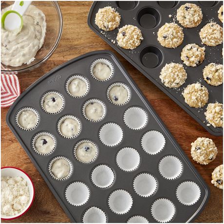 24 Cup Cavity Muffin Silicone Mini Cookies Cupcake Bakeware Pan Tray Mould D 