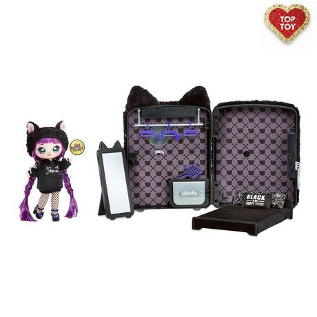 Na! Na! Na! Surprise 3-In-1 Backpack Bedroom Black Kitty Playset Black