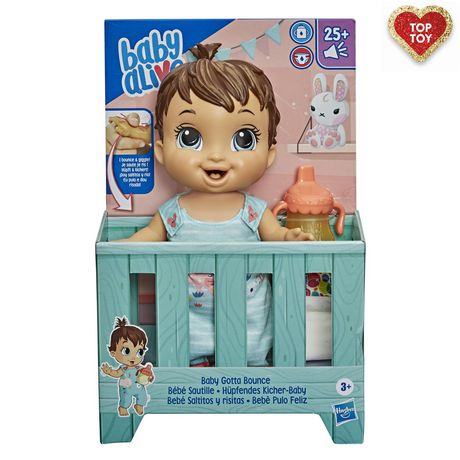 Baby Alive Baby Gotta Bounce Doll-Brown Hair Multi