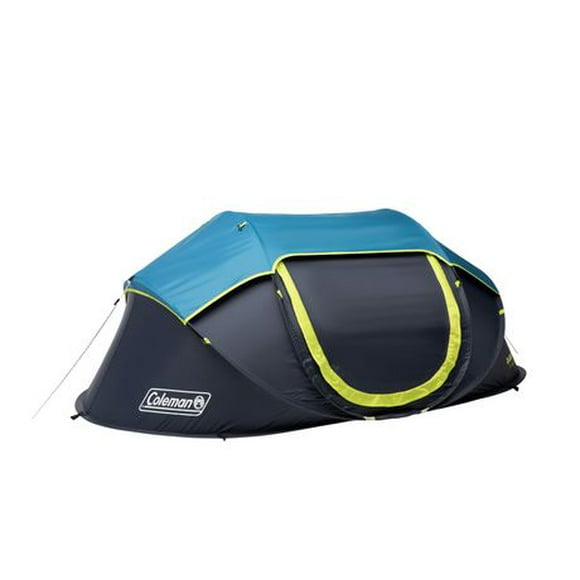 Coleman 2-Person Dark Room Pop-Up Camping Tent, Blue