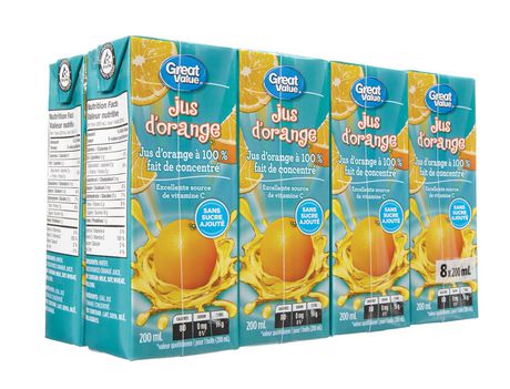 Great Value Orange Juice from concentrate | Walmart Canada