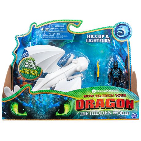 DreamWorks Dragons, Lightfury and Hiccup, Dragon with Armored Viking ...