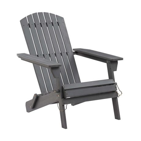 Chaise Adirondack pliable en acacia gris
