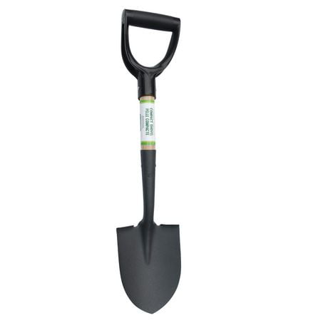 Expert Gardener Hardwood D-Handle Compact Shovel, Ideal for digging