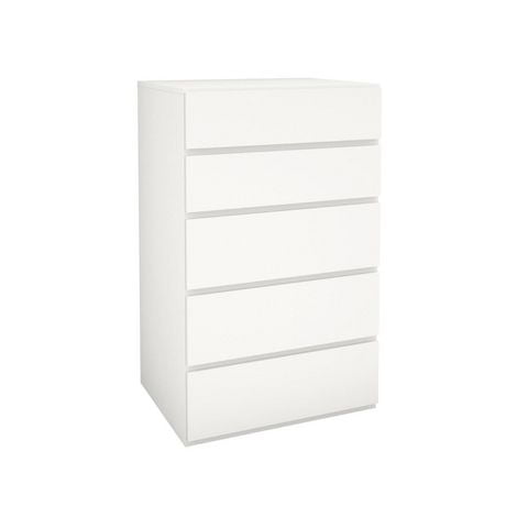 Commode 5 tiroirs Paris de Nexera, blanc