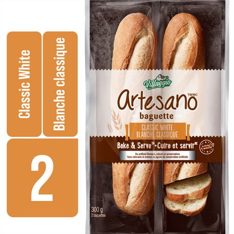 Villaggio® Artesano™ Classic White Baguettes, Pack of 2; 300 g
