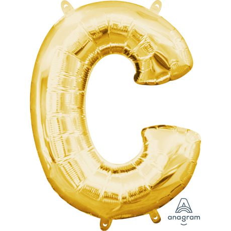 Anagram International Party-Eh! Gold Letter C Balloon, All Ages