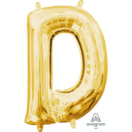 Ballon Party-Eh! d'Anagram International avec lettres en or en forme de D Tous les âges