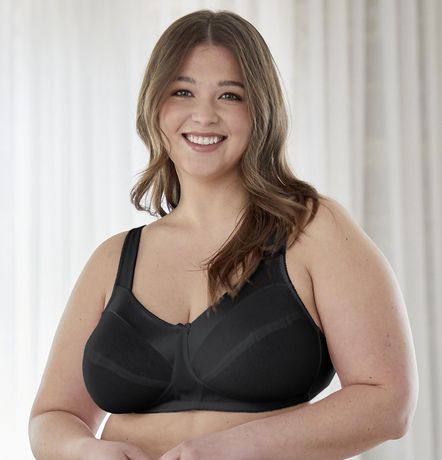 DELIMIRA Women's Seamless Tshirt Bras Plus Size Full Coverage Underwire  Lightly Lined Bra Up to F Black 30D at  Women's Clothing store