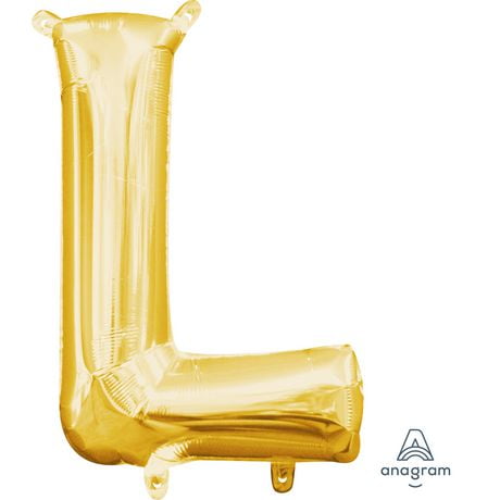 Ballon Party-Eh! d'Anagram International avec lettres en or en forme de L Tous les âges