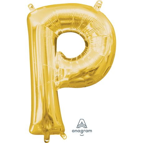 Ballon Party-Eh! d'Anagram International avec lettres en or en forme de P Tous les âges