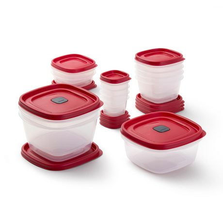 RubbermaidEasyFindLids Food Storage Containers with Vented Lids,