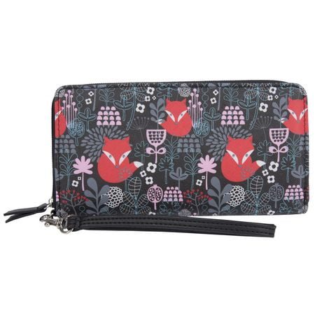Bioworld - - Bioworld Disney Lilo & Stitch Tropical Design Snap-Closure Wristlet Wallet W/Tech Pocket And Wrist Strap