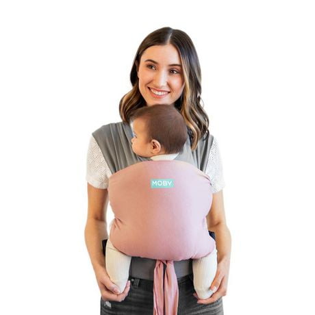 MOBY - Porte-bébé Easy Wrap - Conçu pour combiner les meilleures caractéristiques d'un porte-bébé et d'un porte-bébé en un - Le porte-bébé parfait - Idéal pour le portage, l'allaitement et le maintien de bébé à proximité Pour les bébés: 8 à 33 lb