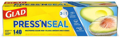 Glad Press'n Seal Multipurpose Sealing Wrap 140 sq ft ⋆ Morganville  Scientific