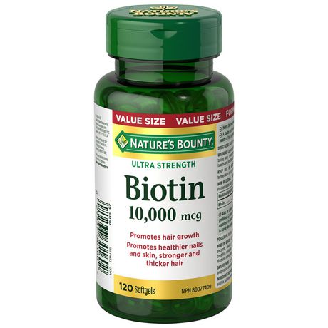 Biotin 10,000 mcg Value Size | Walmart Canada