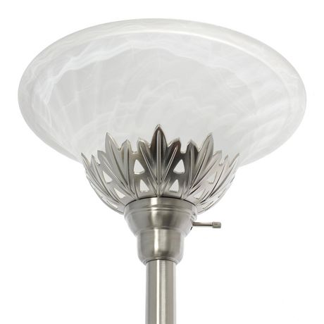 Elegant Designs 3 Light Floor Lamp with Scalloped Glass ...
